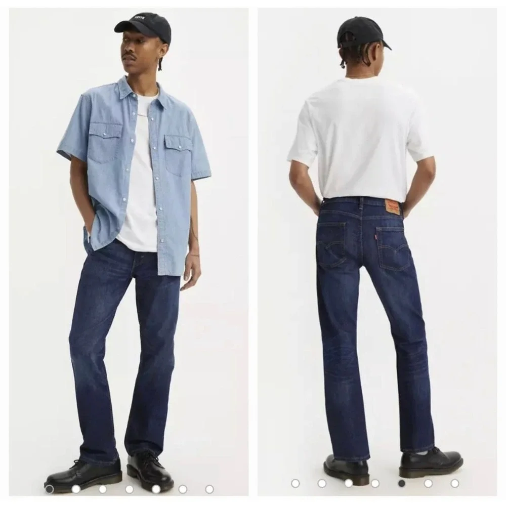 Levis Mens 513 Slim Straight Levis Flex Eco Performance Jeans Size 38/30